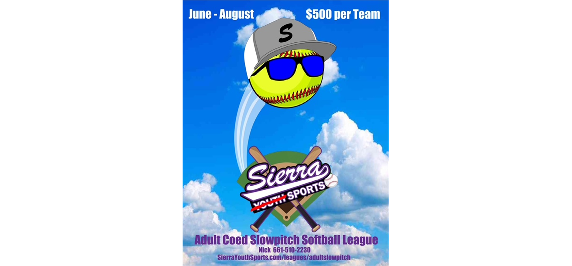 Adult Coed Slowpitch Softball- Registration open NOW!