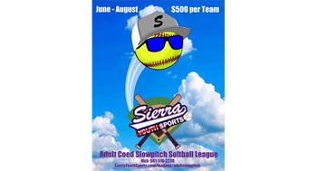 Adult Co-ed Softball League at Sierra! Registration open now!